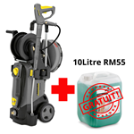 Image de PROMO KARCHER NETTOYEUR HAUTE PRESSION HD 5/15 CX + NETT TERRASSE FR30 + BIDON 10L RM55