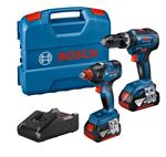 Image de PROMO Bosch visseuse GSB 18V-55 + VISS A CHOC GDX 18V-200 + 2 ACCUS 4 Ah + CHARGEUR RAPIDE