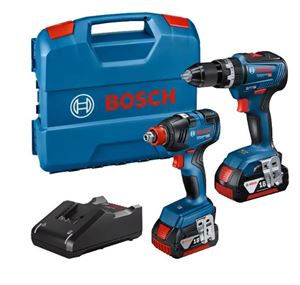 Image sur PROMO Bosch visseuse GSB 18V-55 + VISS A CHOC GDX 18V-200 + 2 ACCUS 4 Ah + CHARGEUR RAPIDE