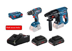 Image sur PROMO BOSCH TOOL KIT 18V 2 MACHINES (GSR 18V-28 + GBH 18V-21) + 2 ACCUS 4AH + L-BOXX